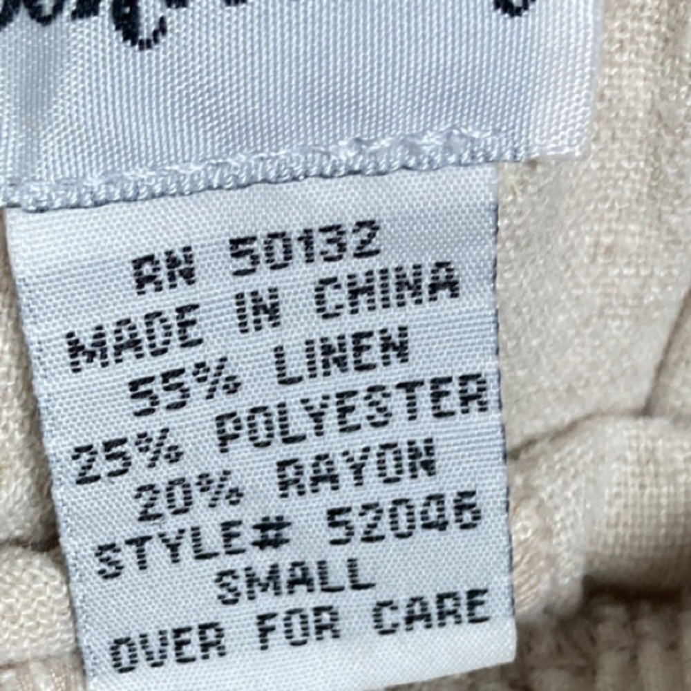 2/$12 Bon Worth Linen Blend Pull On Trousers/Slacks Resortwear Vacation Travel - Picture 2 of 8